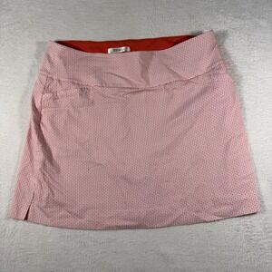 S.C. & Co. Athletic Skort Womens XL Red White Geometric Print Stretch Pockets